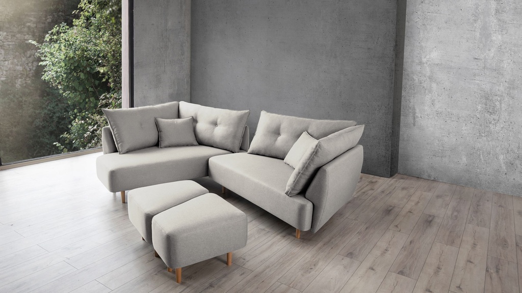 DIAGON set (2x lounge + 4x back support + 4x big pillow +2x small pillow + 2x ottoman)