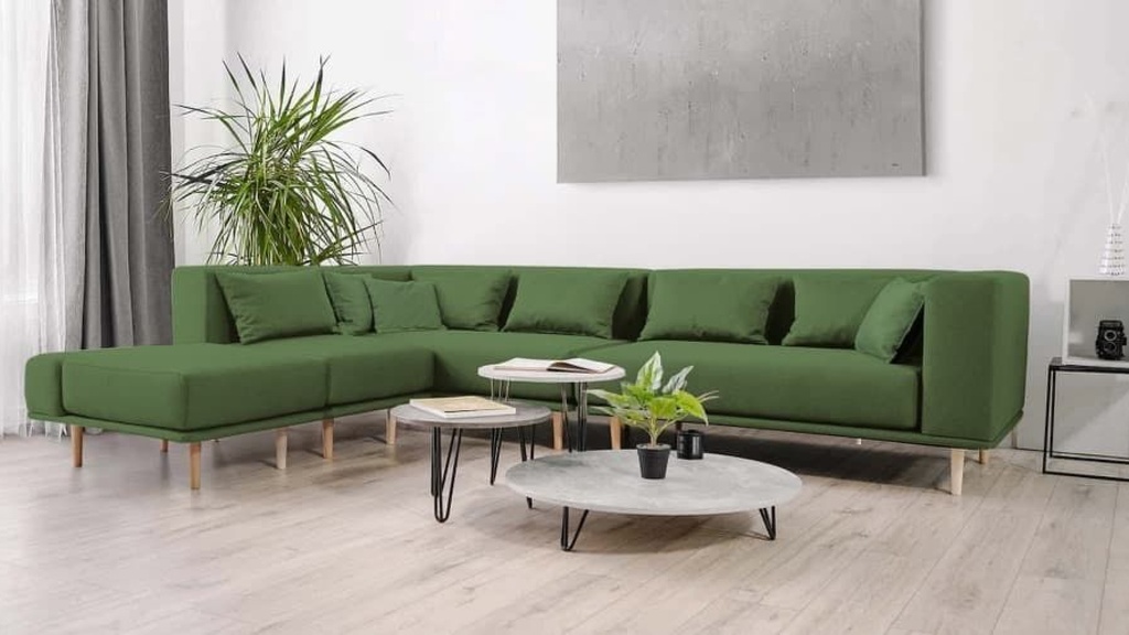 MUSTANG M+ set (2x corner armchair + 1x armchair + 1x ottoman + 5x pillow)